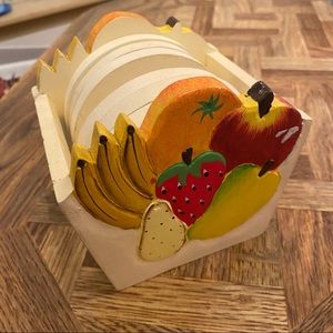 Fruit Coasters Set & Stand